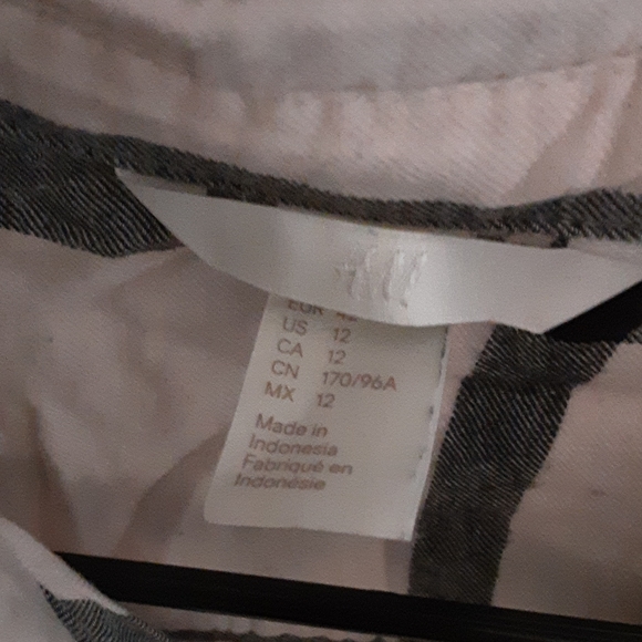 Checkered Plain Button Up - Picture 2 of 2